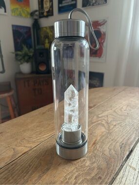 Clear Quartz Glass Water bottle